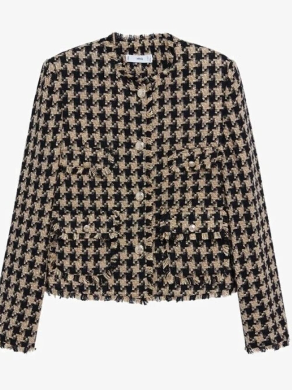 Mango new with tags S tweed houndstooth blazer